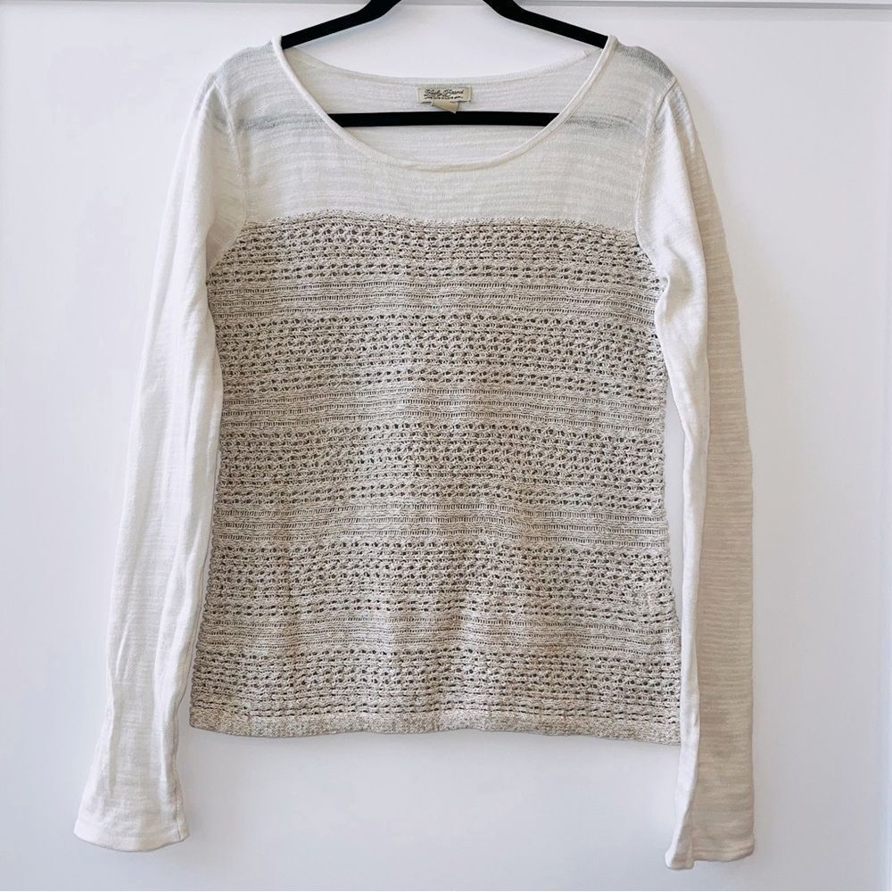 Lucky Brand Cream Knit Top - Size L - Picture 6 of 6